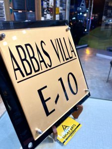 Black & Golden Double Touch Home Name Plate