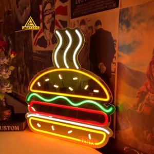 Burger Sign Neon Light | Lucky Arts